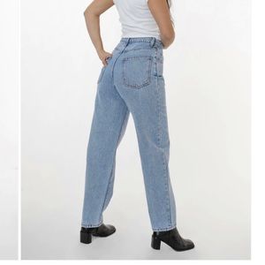 Los angeles apparel light blue relaxes fit denim